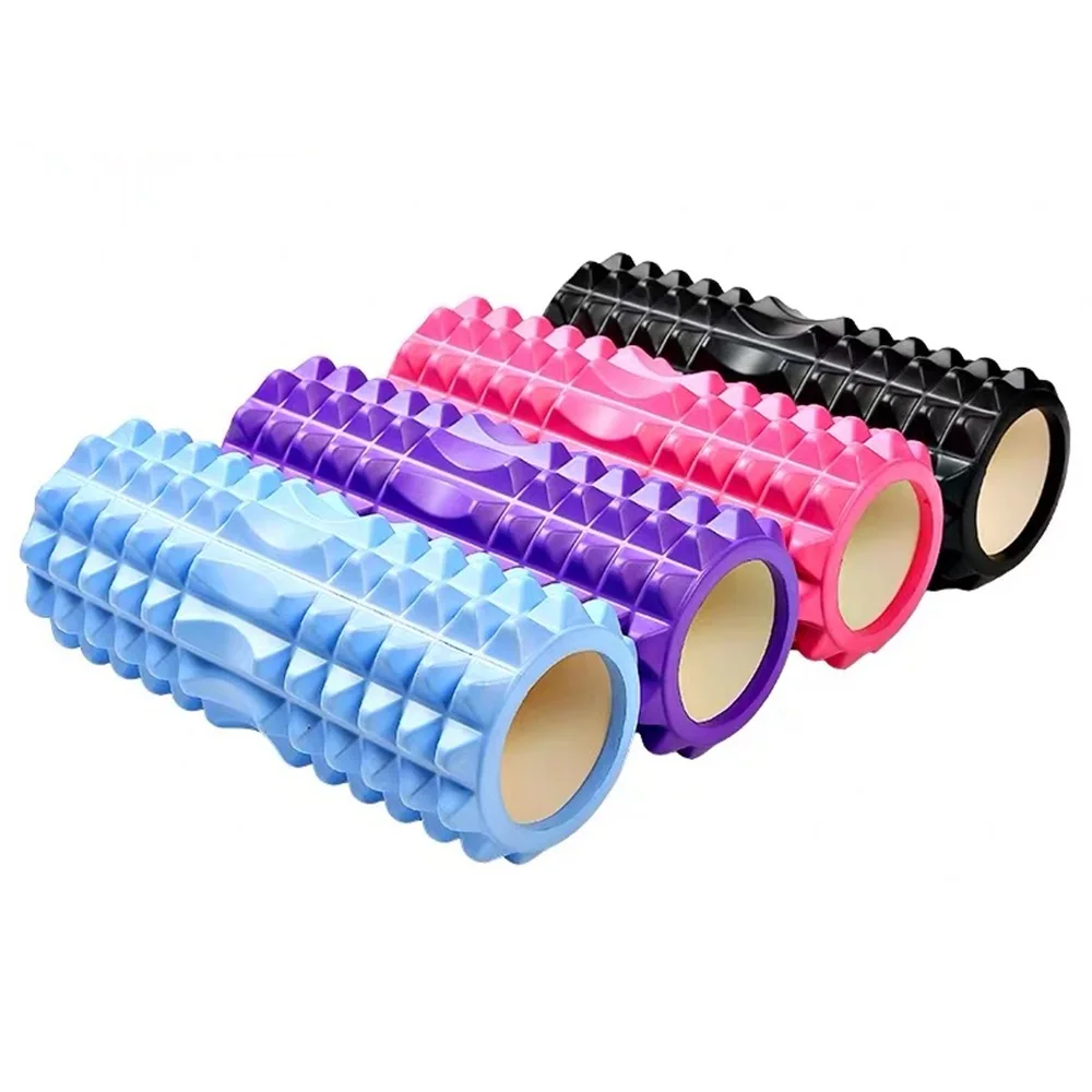 

Hot Selling Custom Personalised Fitness Yoga Roller Back Muscle Massage Hollow Foam Roller Round Muscle Exercise Roller, Customizable colors available