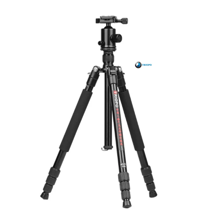 

TRIOPO M2508 Multifunction Adjustable 4-Section Portable Aluminum Alloy Tripod Monopod with D-2A Ball Head, Black