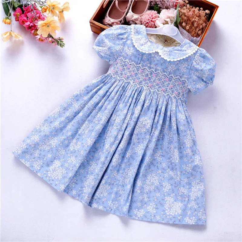 

girls flower dresses easter smocked dress fashion boutiques kids frock floral wholesale baby clothes summer 19823546