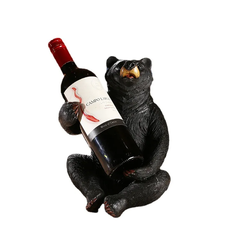 

Custom resin single polyresin free standing bottle holder animal wine glass racks home decoration gift, Colors