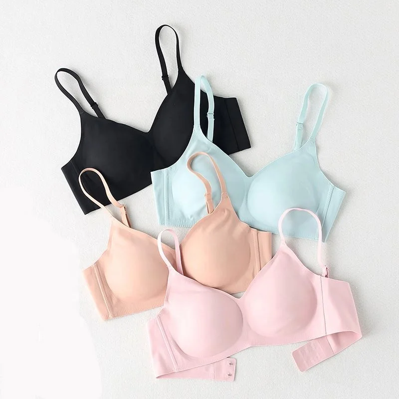 

2020 solid color nylon spandex lingerie bra wholesale cheap womens Comfortable sexy bras cup