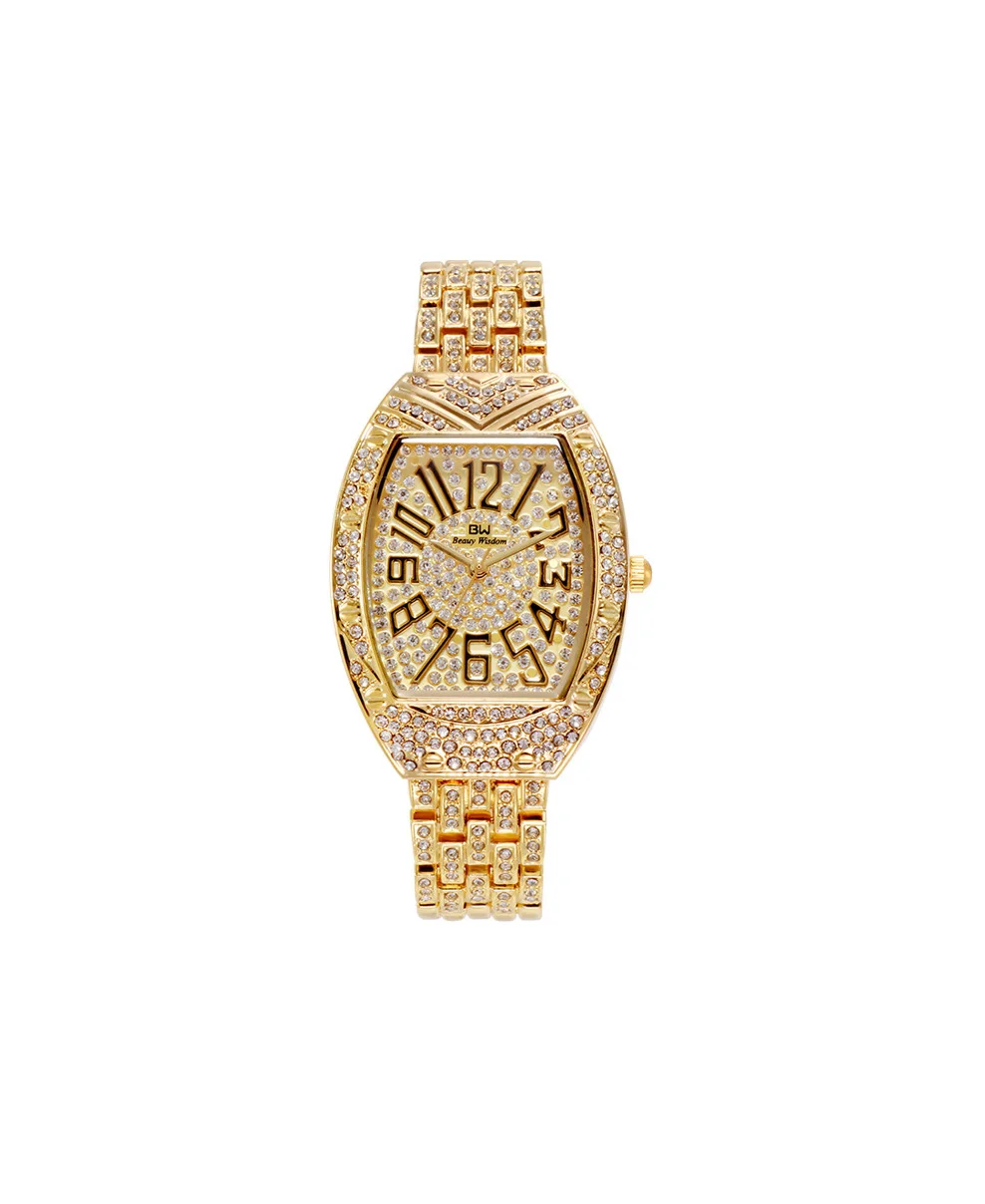 

Explosions Hot Sale High-end Bracelet Watch Barrel-shaped Full Diamond Fashion Luxury Women's Watch Quartz Watch