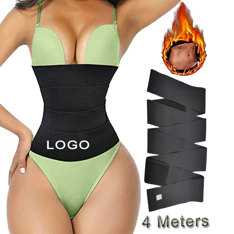 

Custom Logo Adjustable bandage Women Stomach Belly trimmers waist belt trimmers waist wrap tummy wrap waist trainer, As shown waist trainer corset for weight loss