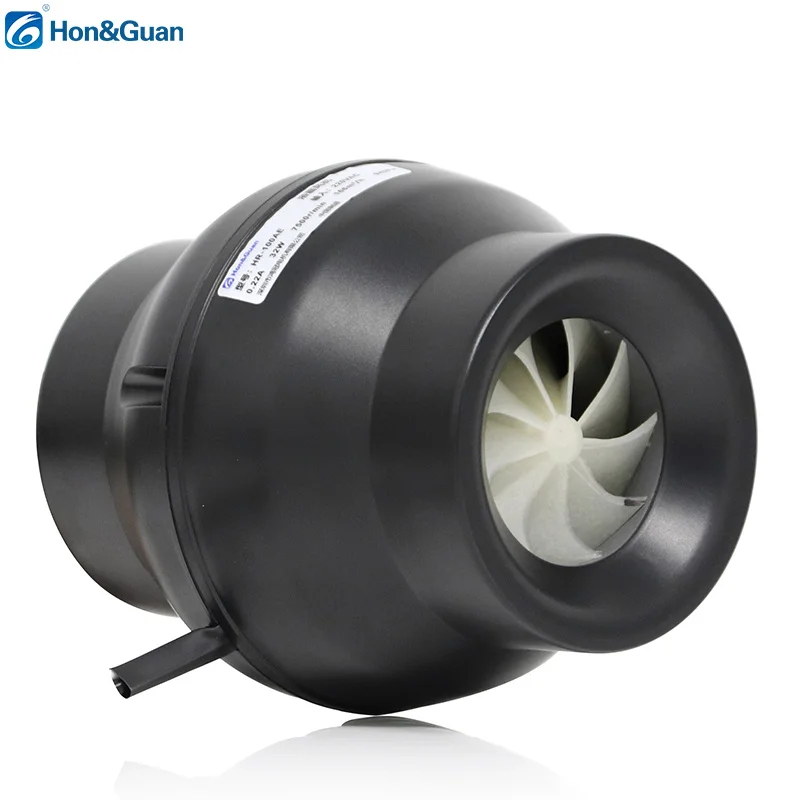 

Hon&Guan 100mm 4inch EC motor 7500RPM low noise turbo inline fan exhaust corrosion resistant fans