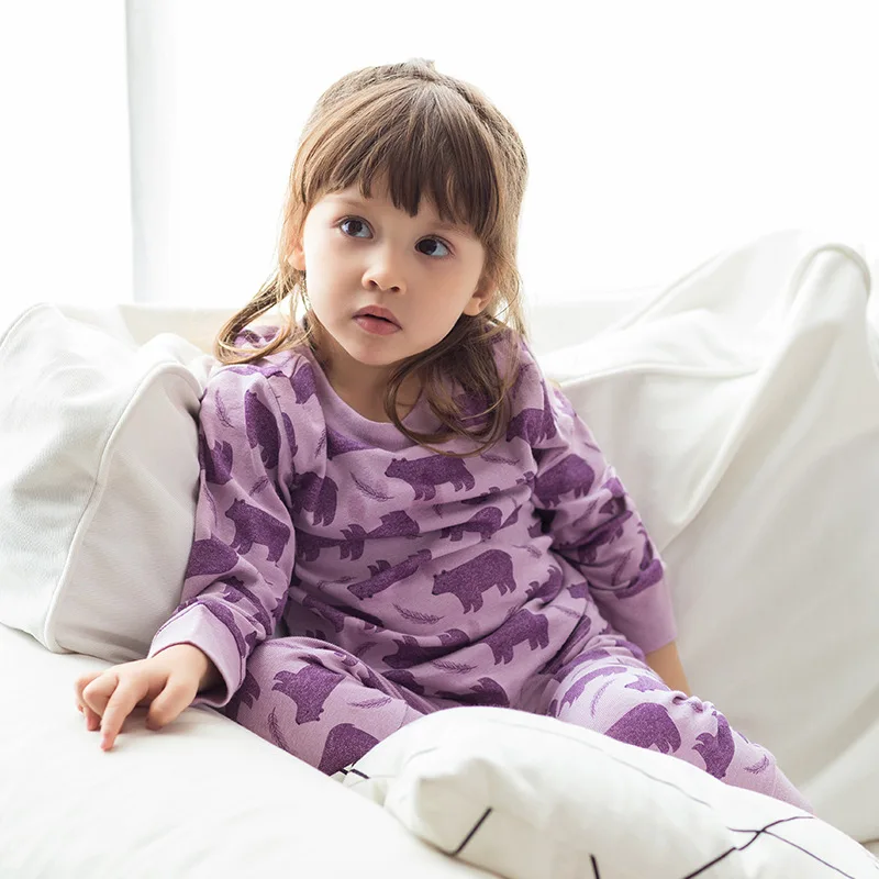 
high quality kids sleepwear boys cotton sleepwear 4 patterns pajamas girls kids pajamas set 9U303 