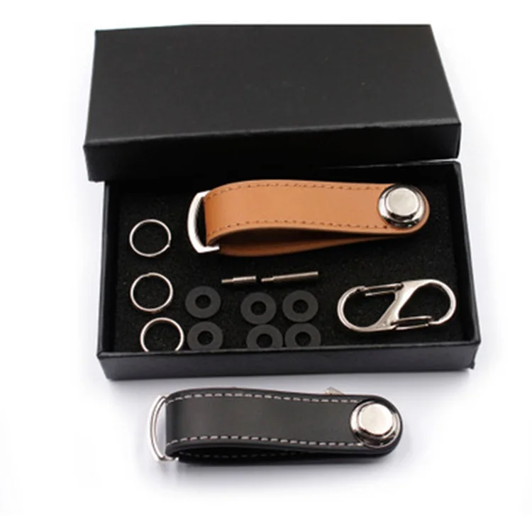 

Custom genuine leather key organizer smart key holder for wall