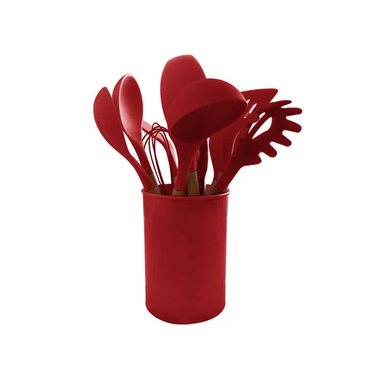 

Amazon hot sale silicone kitchen cooking utensil set cookware