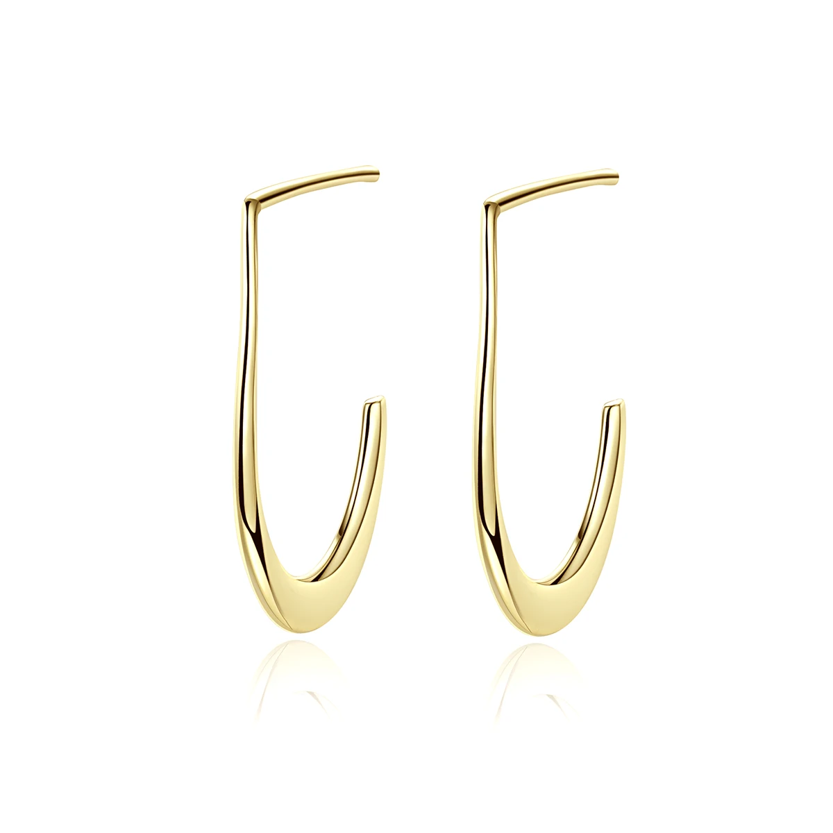 

CZCITY Fashion 925 Sterling Silver Big Hoop Minimalist Earrings Dainty 14K Gold Plated Jewelry for Women