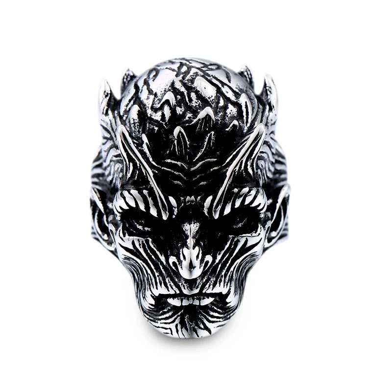 

SS8-518R steel soldier big boss yaoh ice demon ring Stainless titanium steel punk fashion jewelry gift