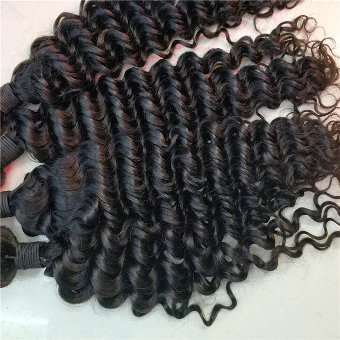 

Lestfly 10A top quality wholesale deep wave wet and wavy uproceesed hair brazilian cuticle aligned raw virgin hair weaving