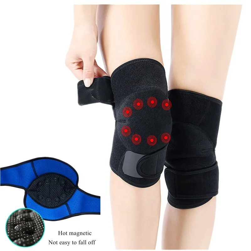 

Self Heating Knee Support Tourmaline Magnetic Therapy Knee Brace Warm Knee Pads, Black