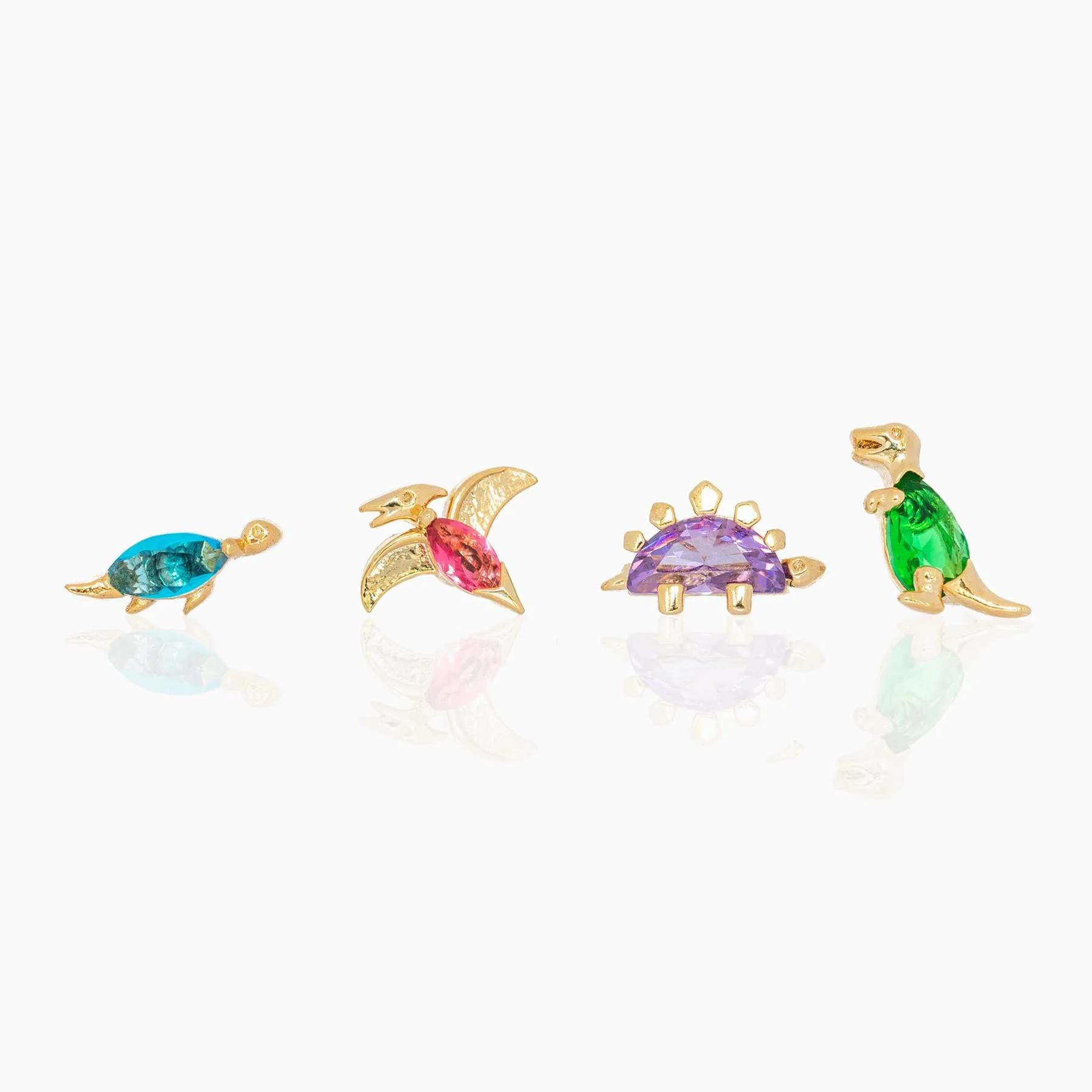 

INS Hot Little Dinosaur Series Tropical Rainforest Animal Ear Studs Fashion Earrings Trend 2021 Brass Zircon Jewelry For Women