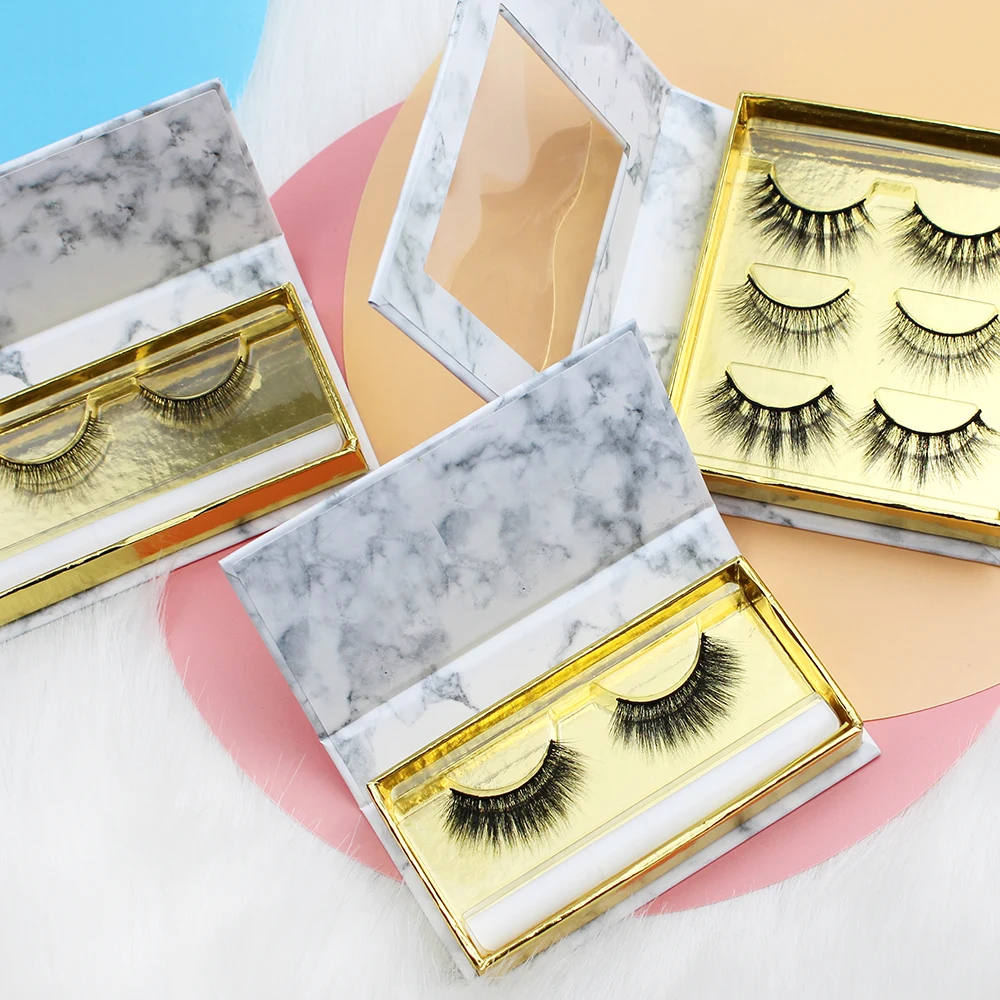 

free samples from USA warehouse of 3D and 5D 25mm full strip eyelash, Black