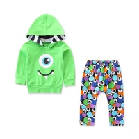 

HWK01 2pcs Set 2019 New Toddler Kids Baby Boy Outfit Clothes Cartoon Hoodies halloween outfits