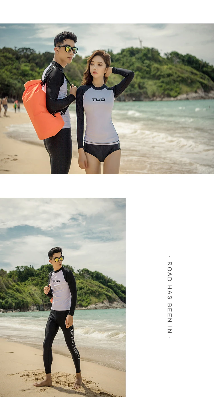 佗茶スプリット日焼けシュノーケリングのスーツダイビングウェットスーツ水着女性男性長袖カップルサーフィン水着ラッシュガード Buy シュノーケルラッシュガード ラッシュガード 水泳プールシュノーケル Product On Alibaba Com