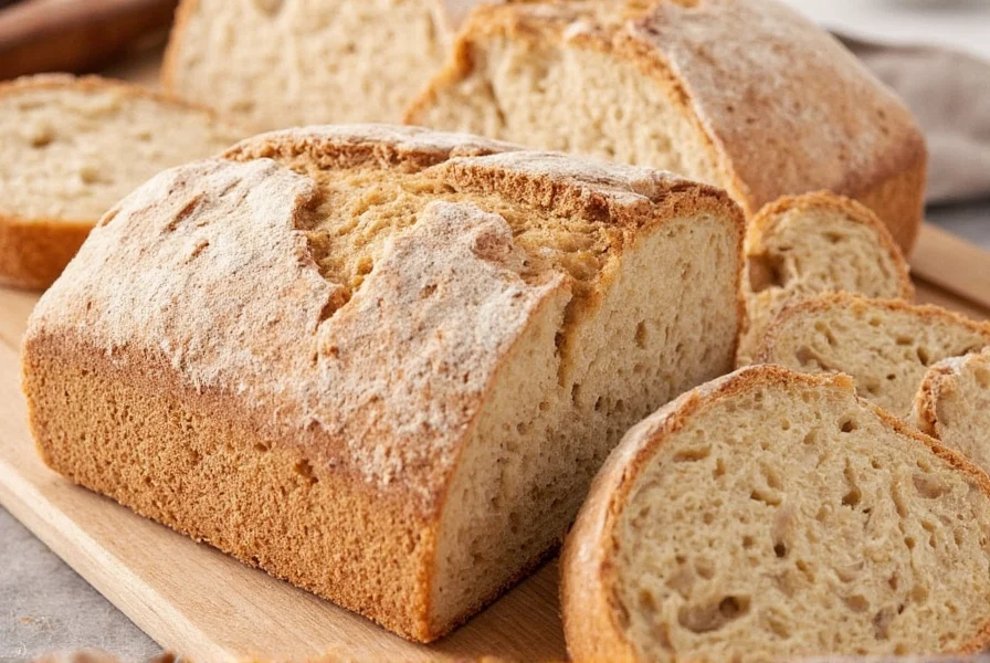 Perfectly sliced cinnamon sugar sourdough bread showing distinct swirl pattern and open crumb structure