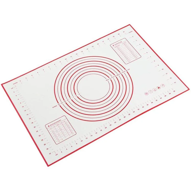 

Customized large size silicone baking mat counter pad non-slip kneading mat dough kneading mat, Red