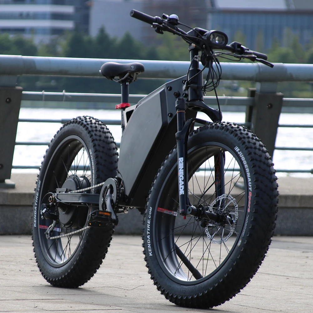 

full suspension electric bicycle 5000W ebike bomber electric bike, Black/white (can be customized)