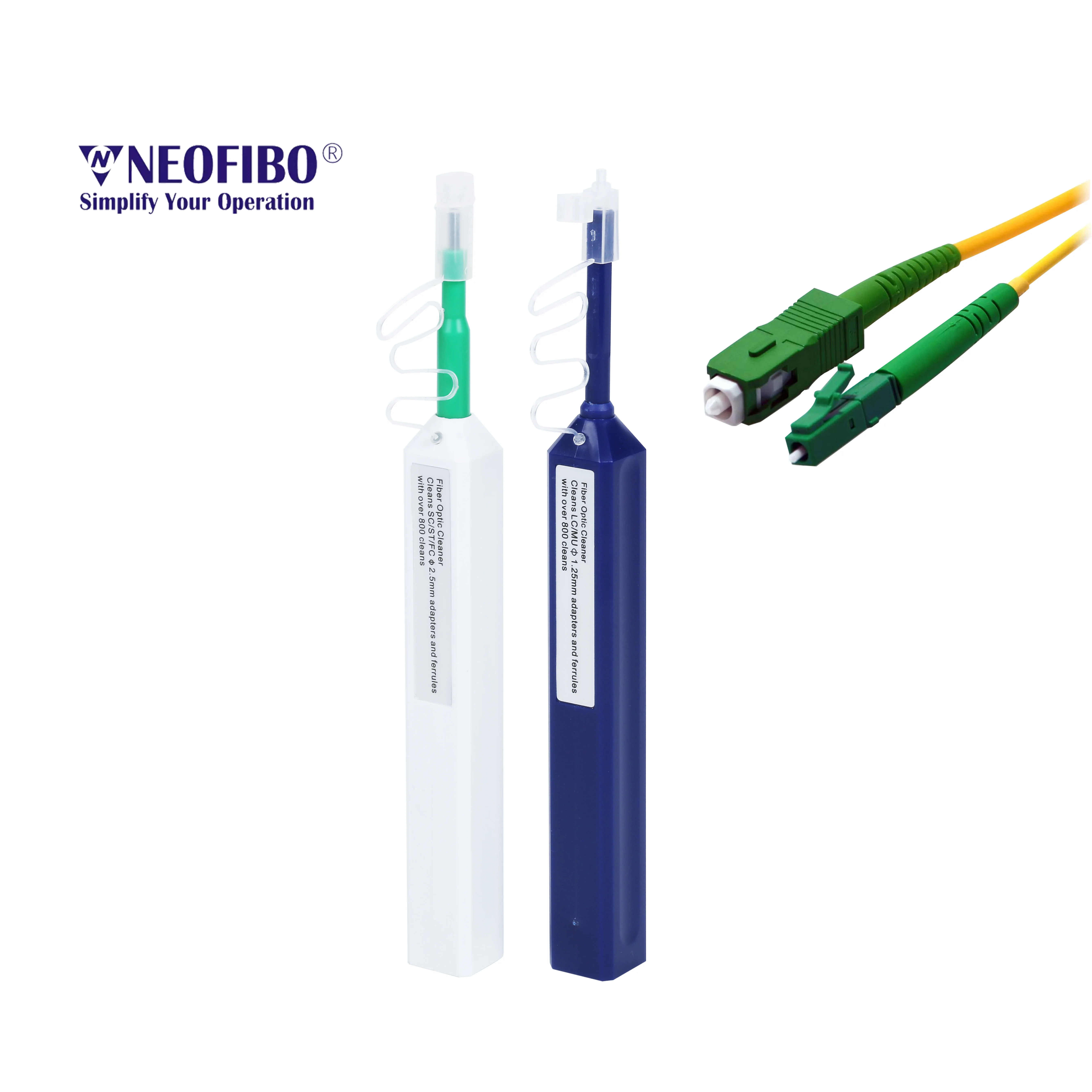 

FC SC LC optical patch cord pen type clean tool fiber connector cleaning pen one click optic fiber cleaner