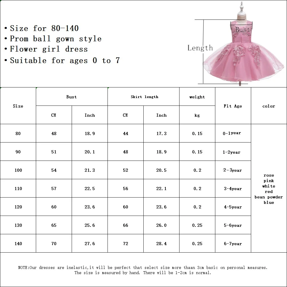 Baby Wedding Children Lace Clothes Kids Tutu Party Frock Girls Dresses