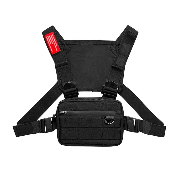 

Tactical Chest Rig Bag Vest Bag Pouch Military Combat Vest Bag with Reflective Tape, Customized