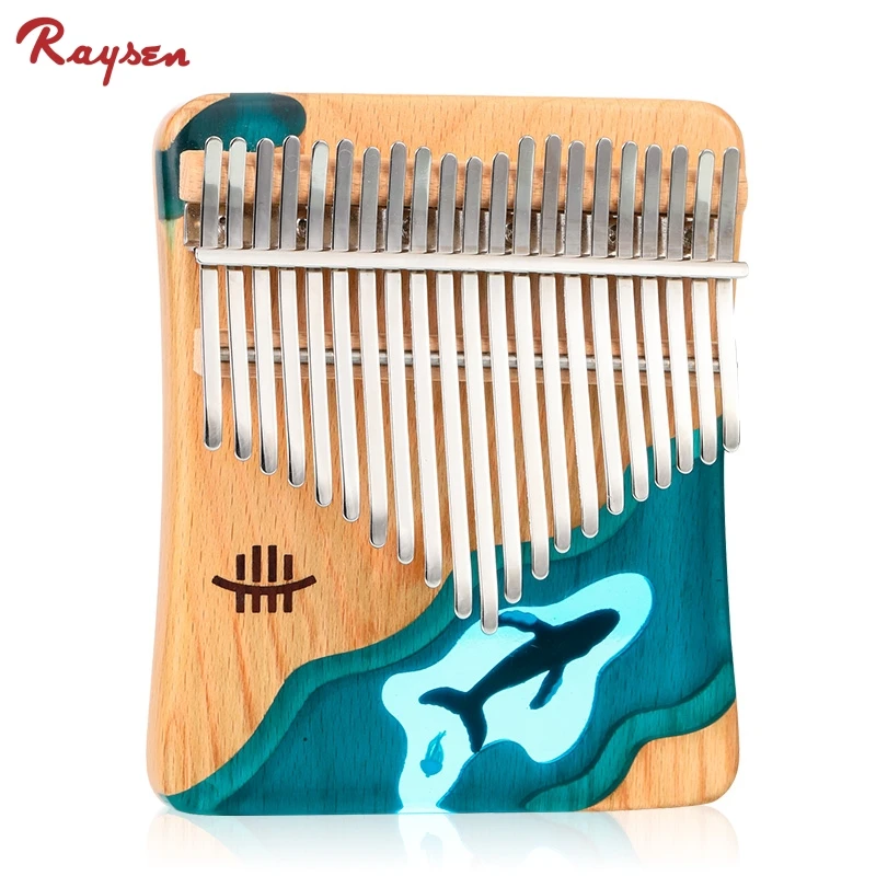 

New plate kalimba 21 key epoxy resin fish thumb piano wholesale Hluru kalimba buy, Natural