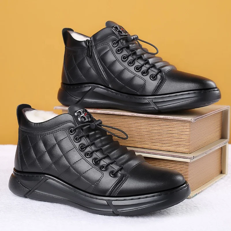 

2022 hot selling mens dress boots top quality leather boots for men men fashion cow leather winter boots chaussures homme office