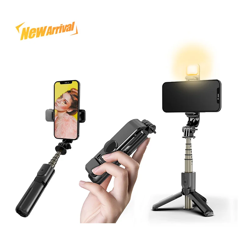 

CYKE L10S Handheld Flexable Selfie Stick Holder With Remote Control Mobile Phone Selfie Stick Tripod With Fill Light