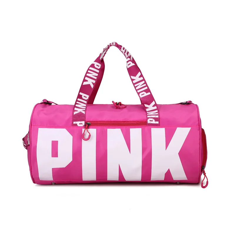 

Custom Fashion Women Girl Outdoor Activities Travel Bags Luggage Sport Pink Tote Beach Pink Duffle Bag, Customized color