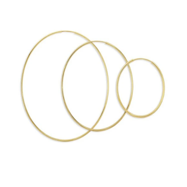 

wholesale gold plated minimalist 925 sterling silver hoop earrings