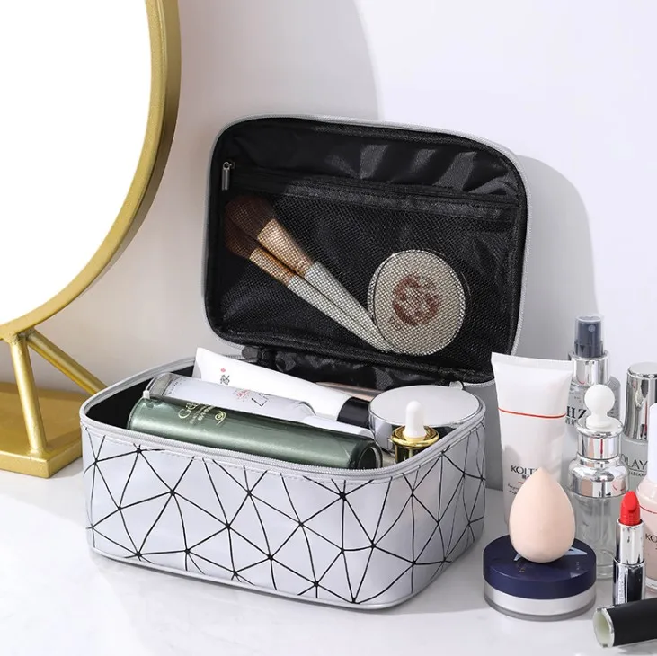 

Korea Style Stock Customized PU Travel Organizer Cosmetic Mesh Bag Lipstick Pouch
