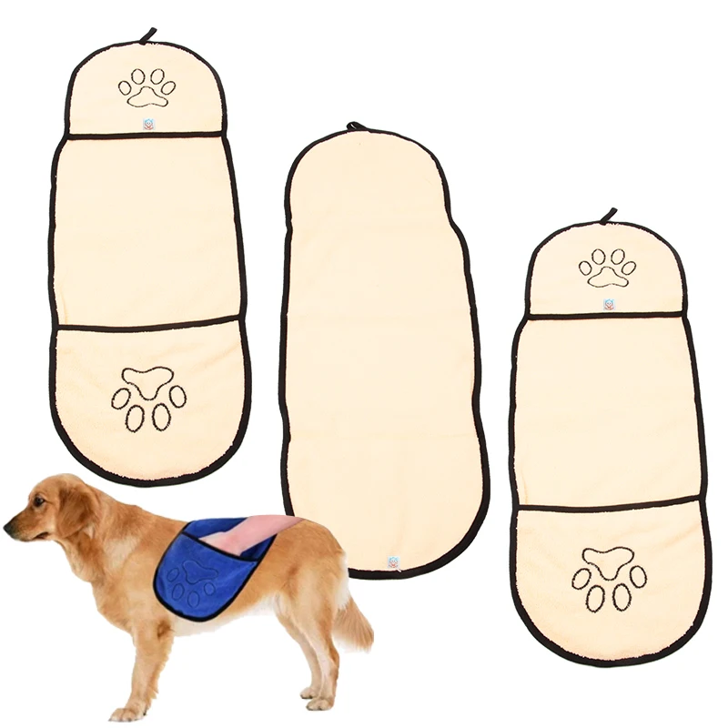 

COLLABOR Bichon Frise Pet Drying Towel With Activated Carbon Suede Towel Pet Hair Cleaning Embroidered Pet Towel, 8 pcs different color or customized