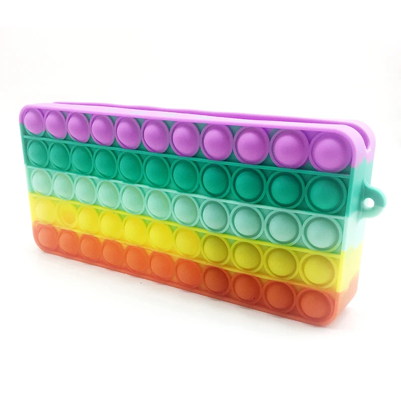 

Relive Stress Fidget Toys Push Popper Bubbles Pen And Pencil Storage Bag Sensory Push Bubble Pencil Box, Customized color