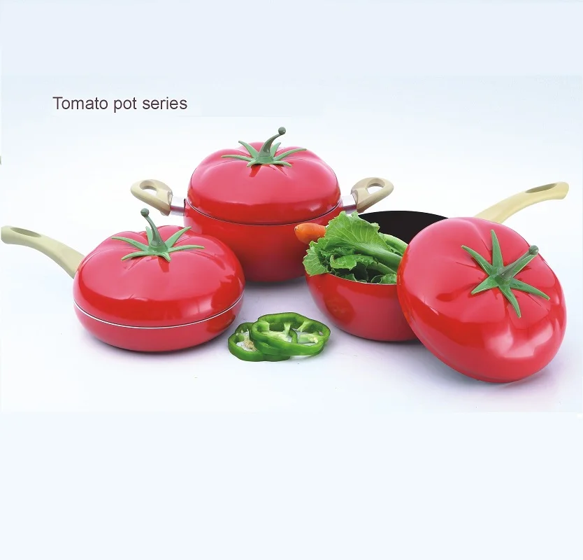 

Non Stick Coating Cookware Sets Fruit Shape Aluminium Gourmet Kitchen Selection Lovely Aluminum Lid Aluminum Alloy Fashionable
