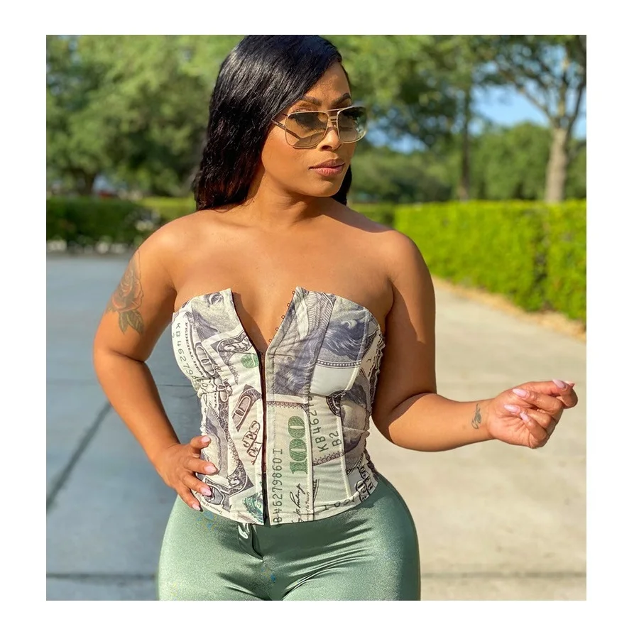 

BH021 hot sale women sexy money corsets top