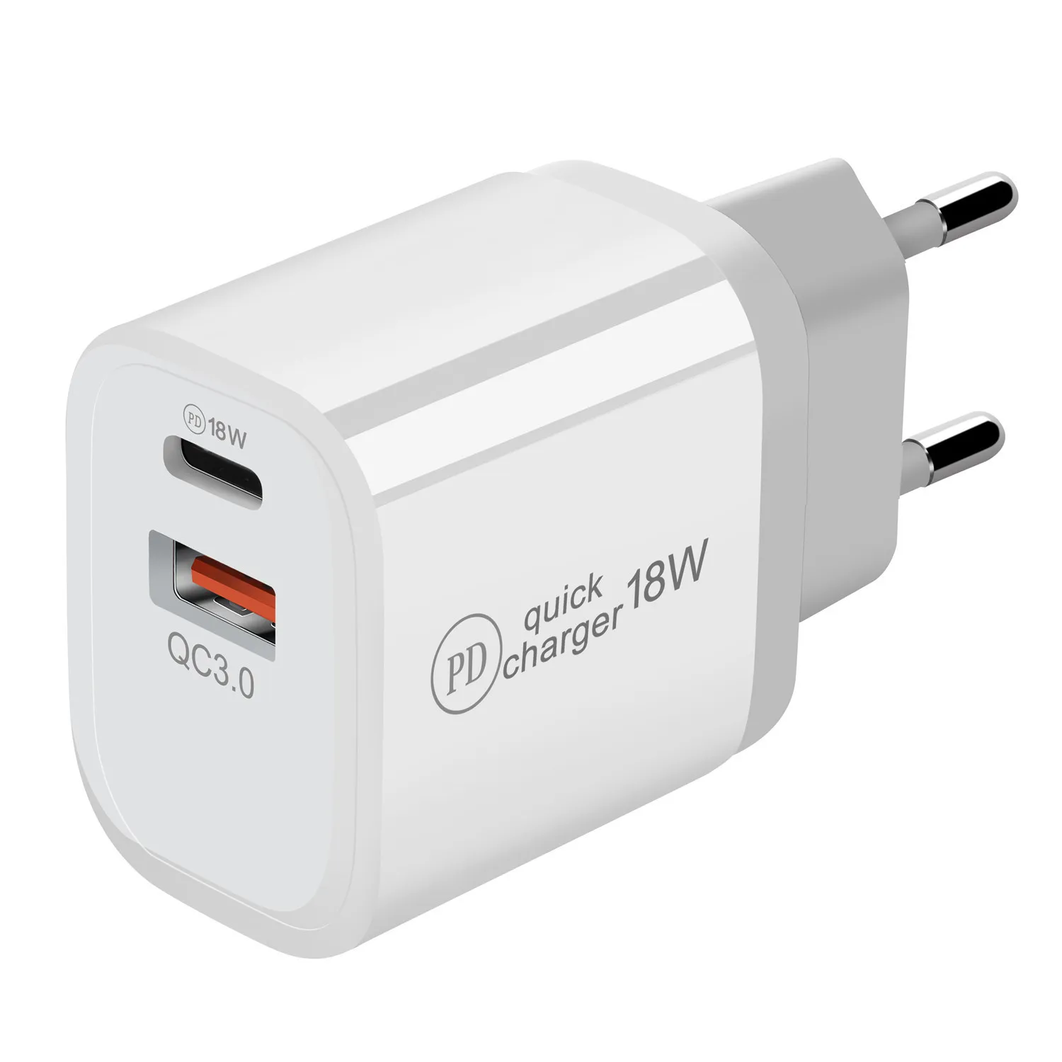 

wholesale type c charger with qc3.0 18w EU plug PD multi port usb charger adapter for iphone 11 pro max chargers