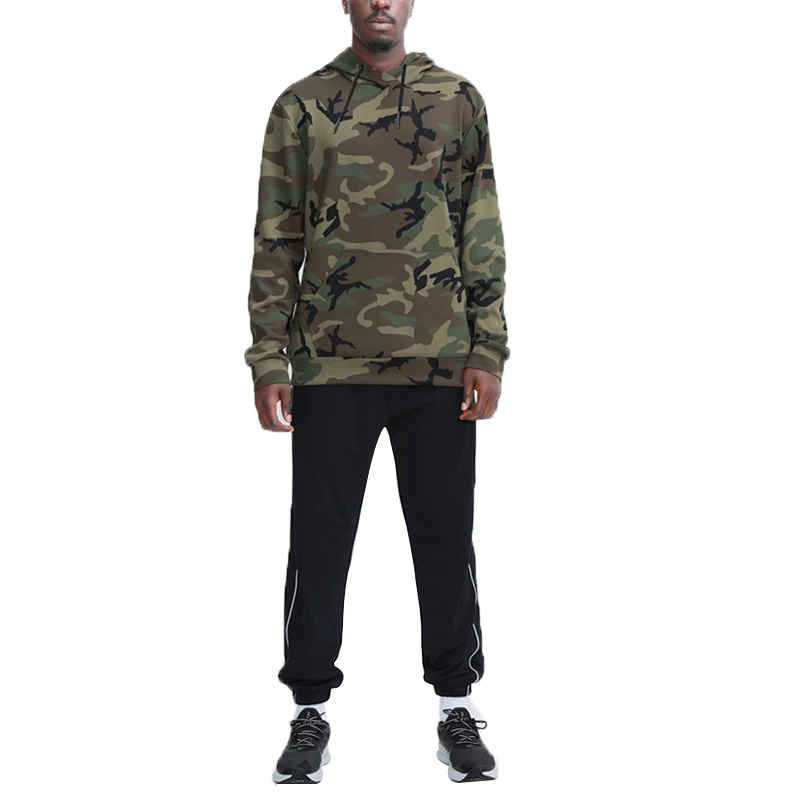 

Fashion Running Activewear Men Camouflage Print Fitness Clothes Private Label Tracksuit Set