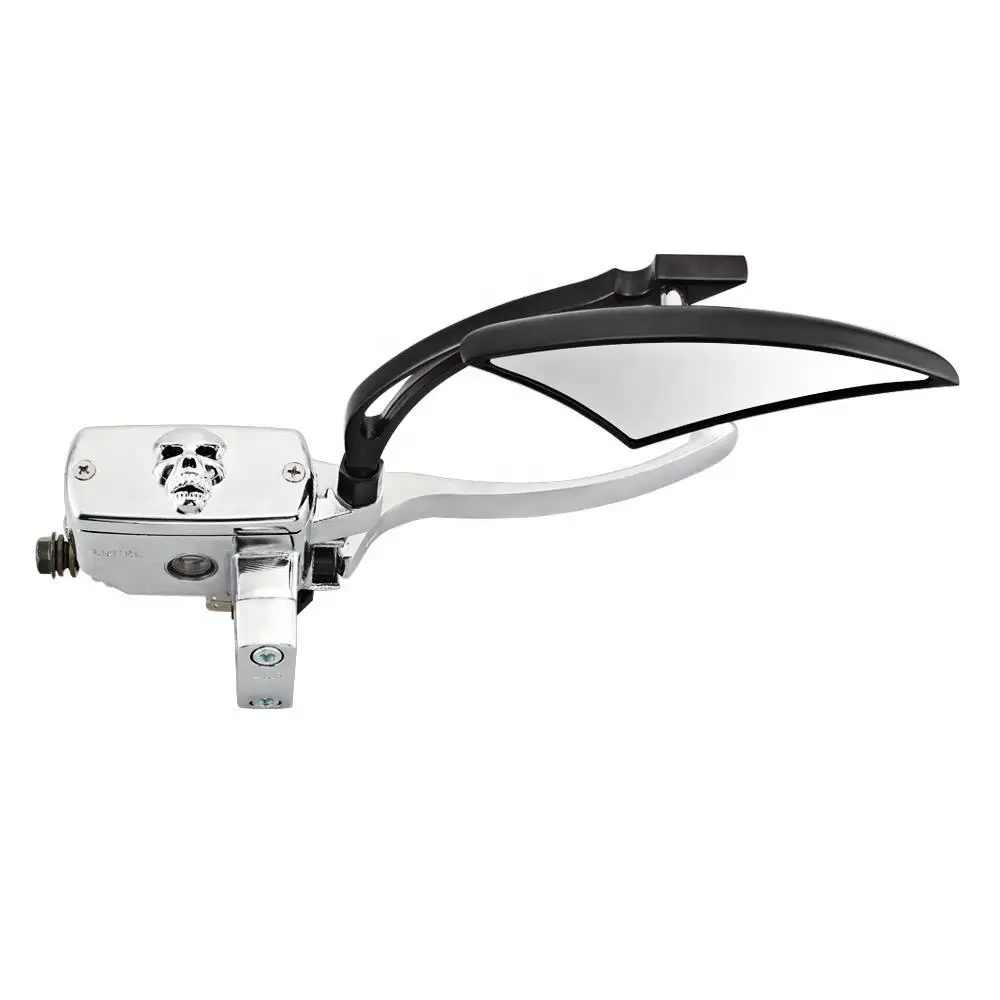 Motorcycle Chrome Hydraulic Clutch Brake Lever Master Cylinder w/ Rearview Mirror Fit For Honda SHADOW STEED 600 400VT 600VT 750