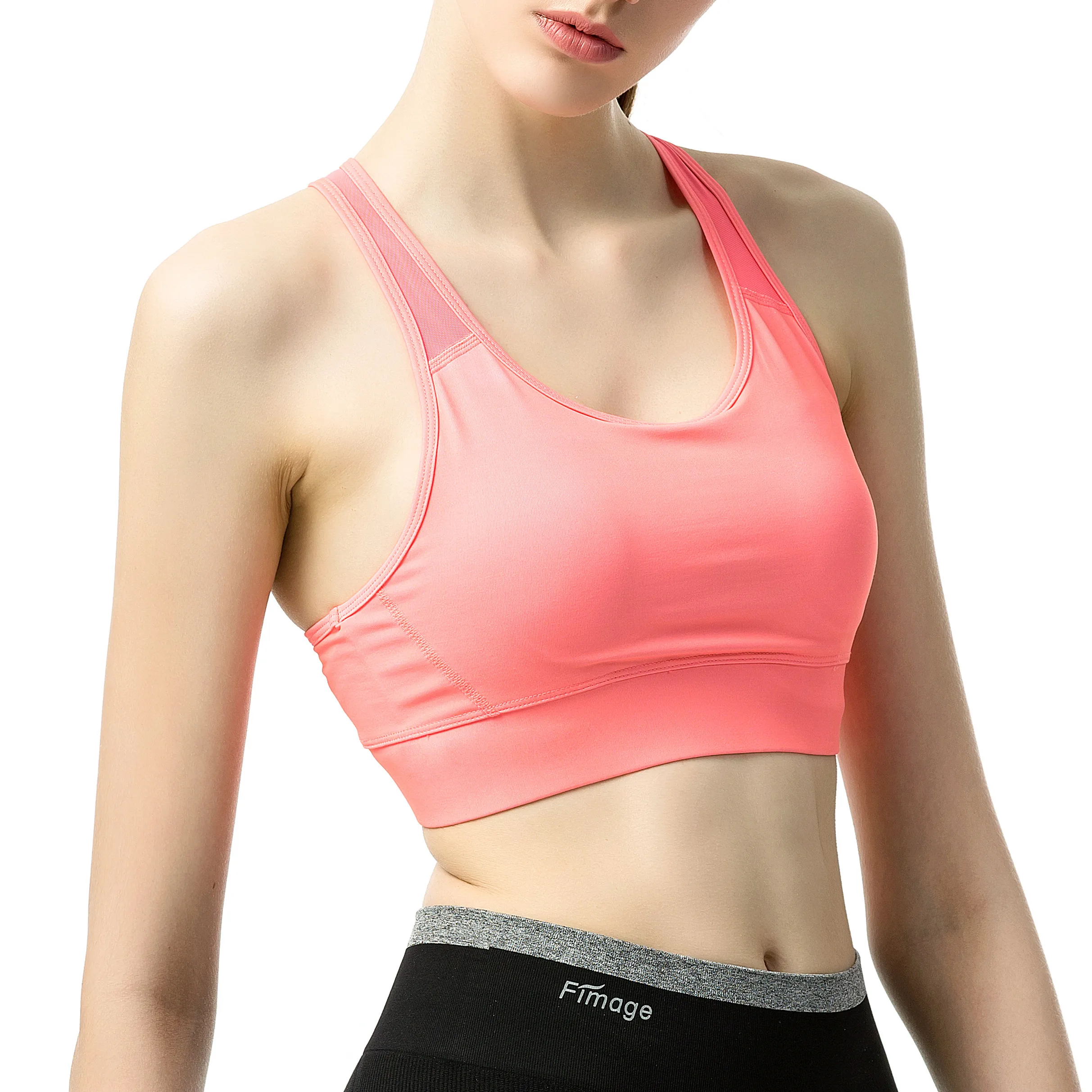 

Xsunwing In Stock Female Fitness Sports Bra Yoga tops Clothing activewear Padded Seamless Women Push Up Workout gym fitness sets