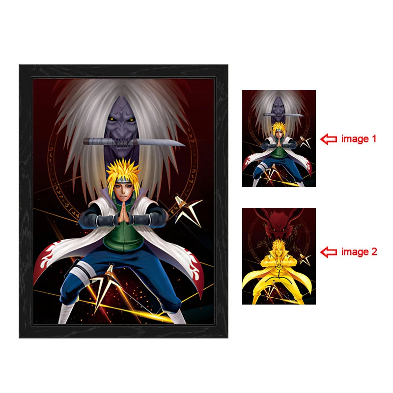 

Namikaze Minato 3D Poster Naruto Anime 3D Flip Gradient Poster Fantasy Wall Art 3D Lenticular Poster Bedroom Decoration, Multiple colours