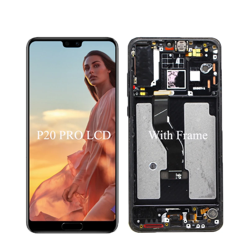 

Top AAA cell phone spare parts replacement display for For huawei P20 pro lcd touch screen digitizer with frame