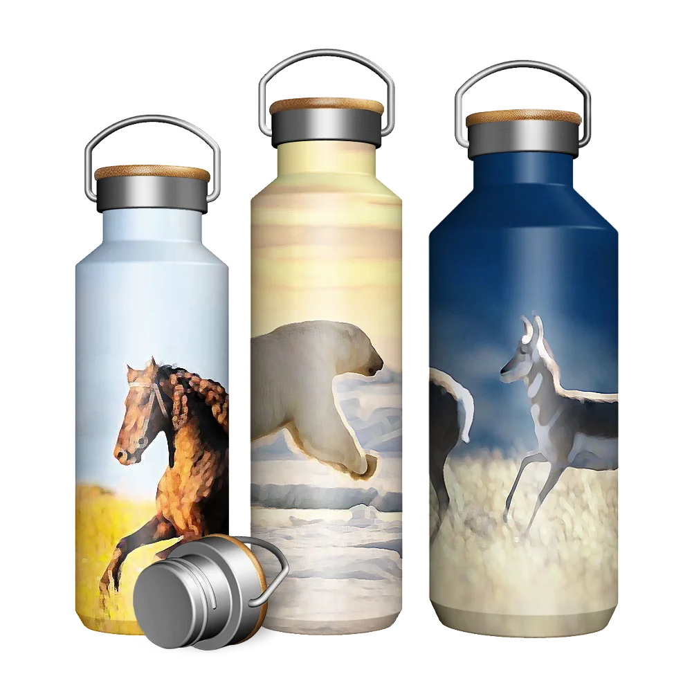 

Wholesale Personalized 18oz 24oz 32oz Stainless Steel Double Wall Insulated Flask gym Water Bottles