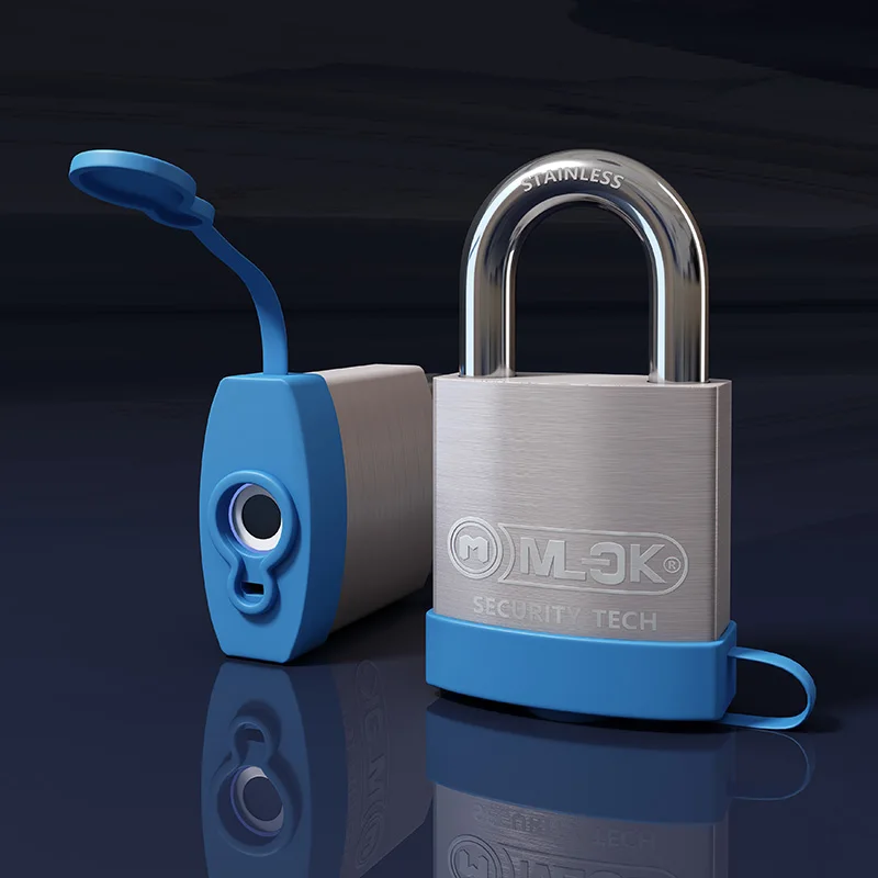 

MOK Keyless lock Waterproof Safety fingerprint smart biometric bicycle padlock finger USB lock