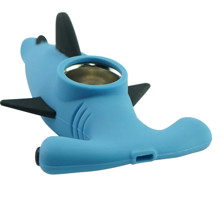 

2020 Shark Silicone Smoking Pipes Glass Spoon Pipes Silicone Animal Smoking water pipe, 3 colors