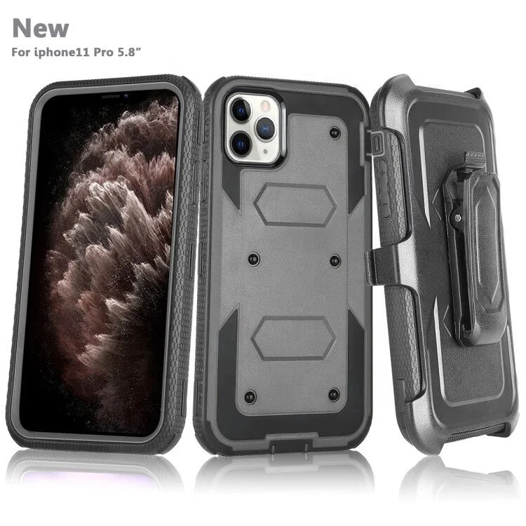 

Hot Product Belt Clip Hybrid TPU PC Phone Case For iPhone 11 Shockproof Mobile Case Cover For iPhone 11 Pro, Multi options