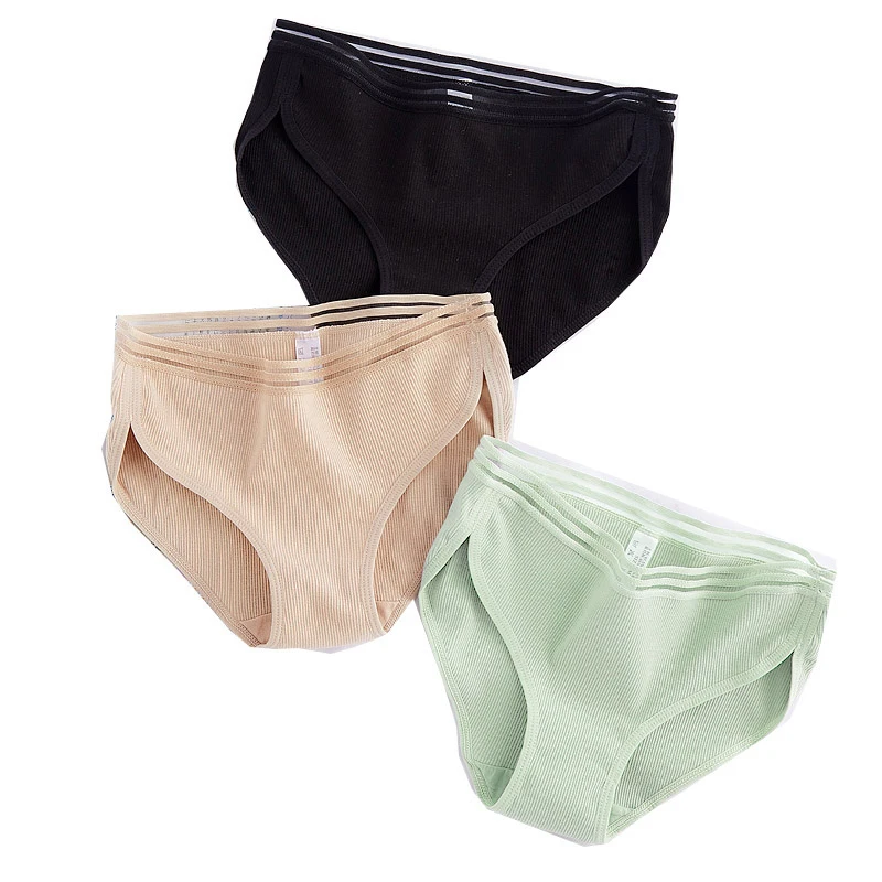 

Women's Panties Pure Cotton Breathable Underwear for Women Solid Seamless Ladies Sexy Low-Rise Briefs Female Lingerie Wholesale
