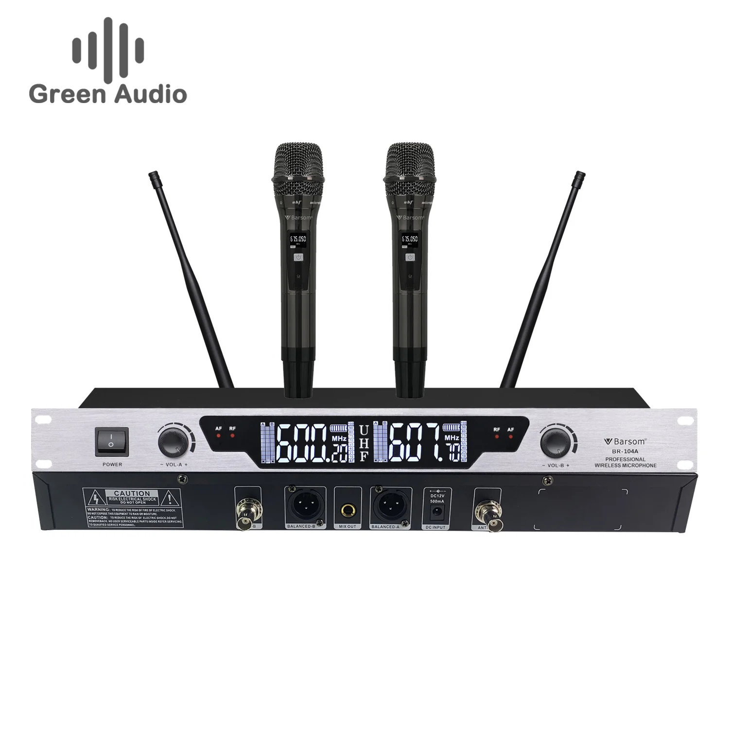 

GAW-BR104 UHF All-Metal One-to-Two Wireless Microphone Karaoke Conference Performance Teaching