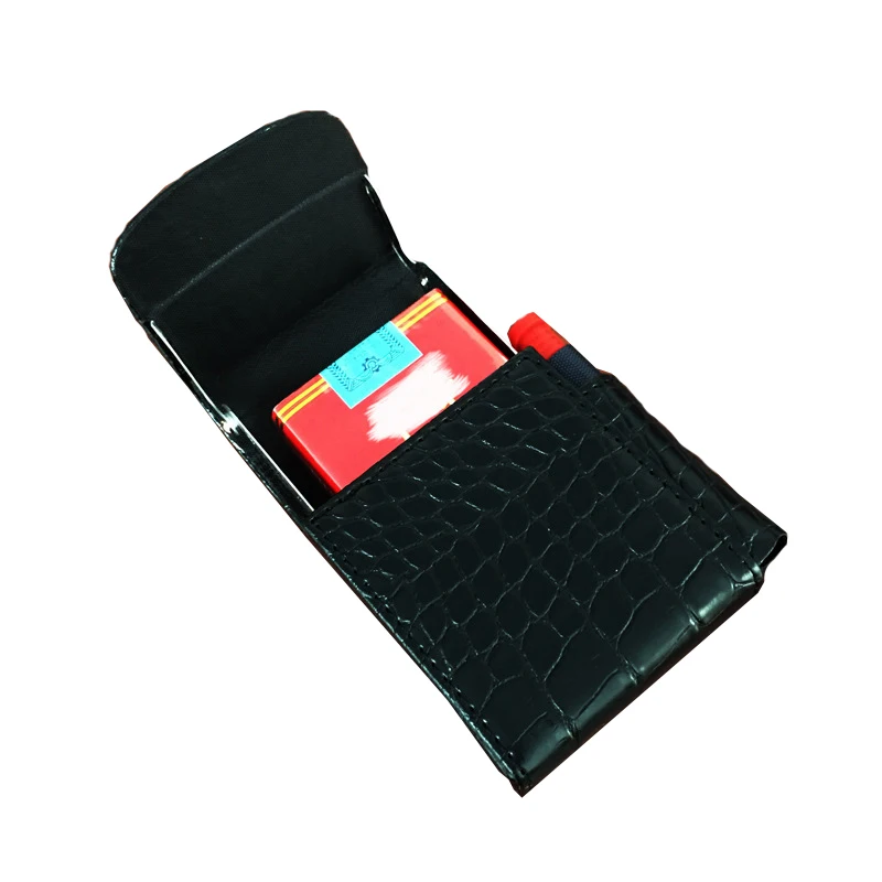 

Best Design Automatic Rising Metal designer Cigarette Case with Lighter Holder Pouch