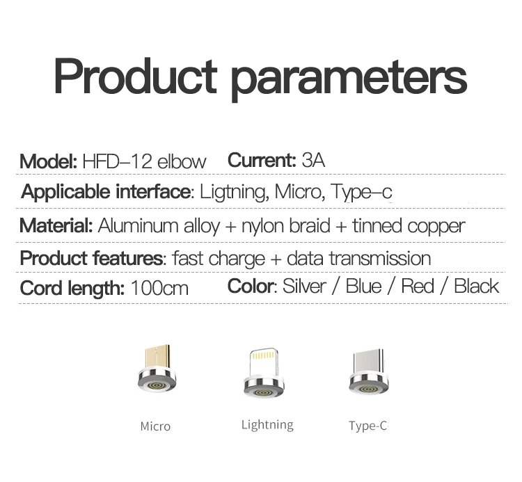 good quality usb 3 in 1 magnetic chargeing cable - ANKUX.COM