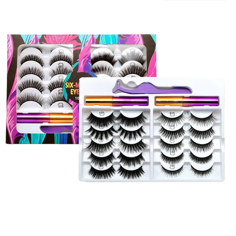 

cheap magnetic eyelashes magnetic faux mink eyelashes 10 pairs magnetic eyelashes, Natural black